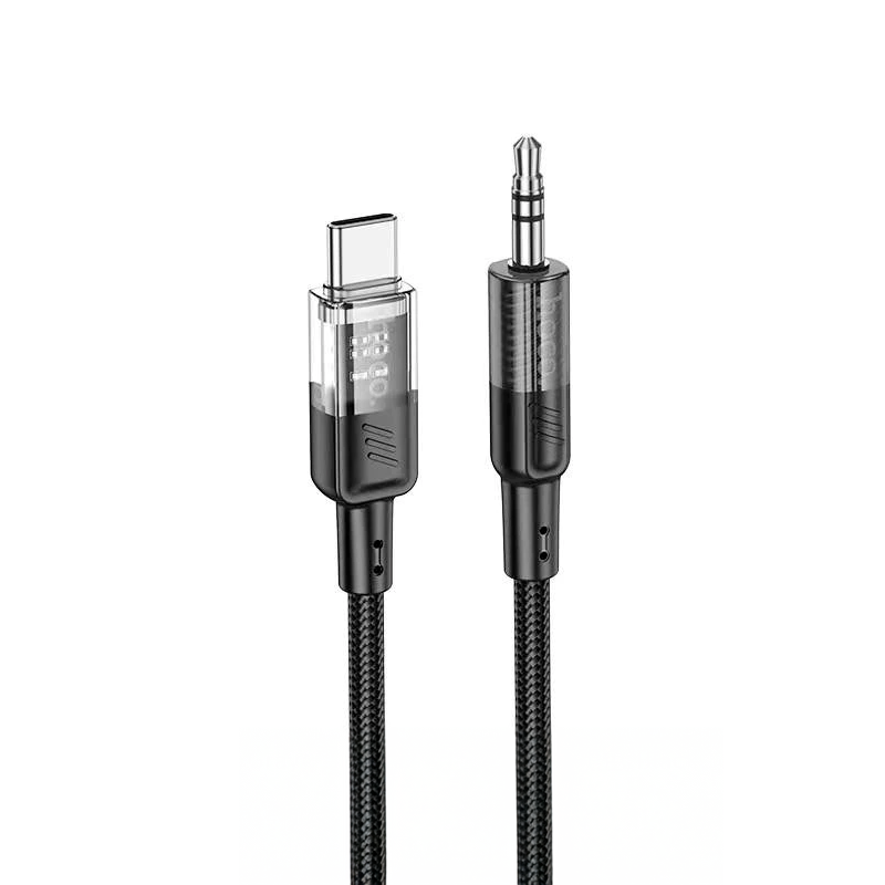 Cable Auxiliar a Tipo C Hoco Upa27 Spirit Negro - Imagen 2