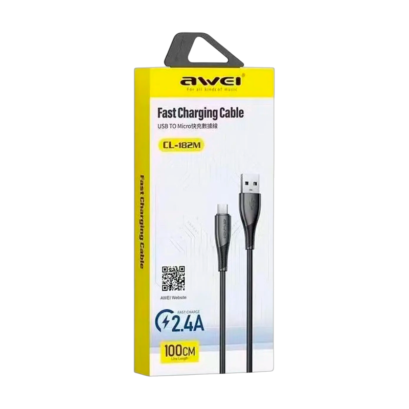 Cable Usb a Micro Usb Awei CL-182M Negro - Imagen 3