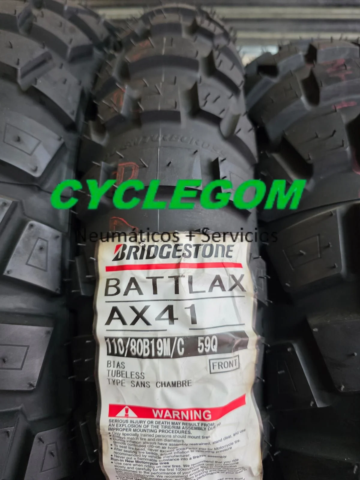 CUBIERTA 110-80-19 BRIDGESTONE ADVENTURECROSS AX41 Delantera - Imagen 2