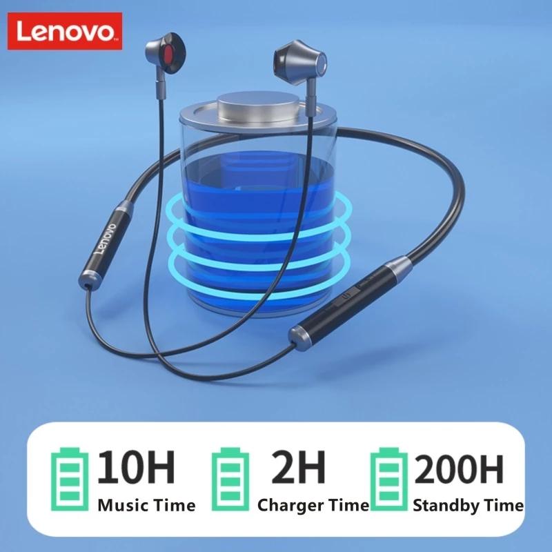 Audifonos Bluetooth Lenovo Deportivo He06 Rojo - Imagen 6