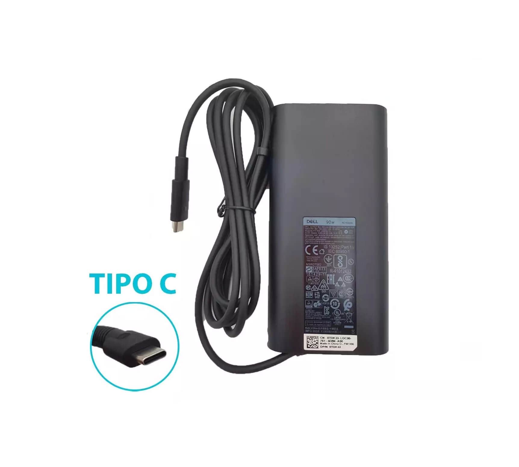Cargador Dell Para Laptop De 90W USB-C - Imagen 3