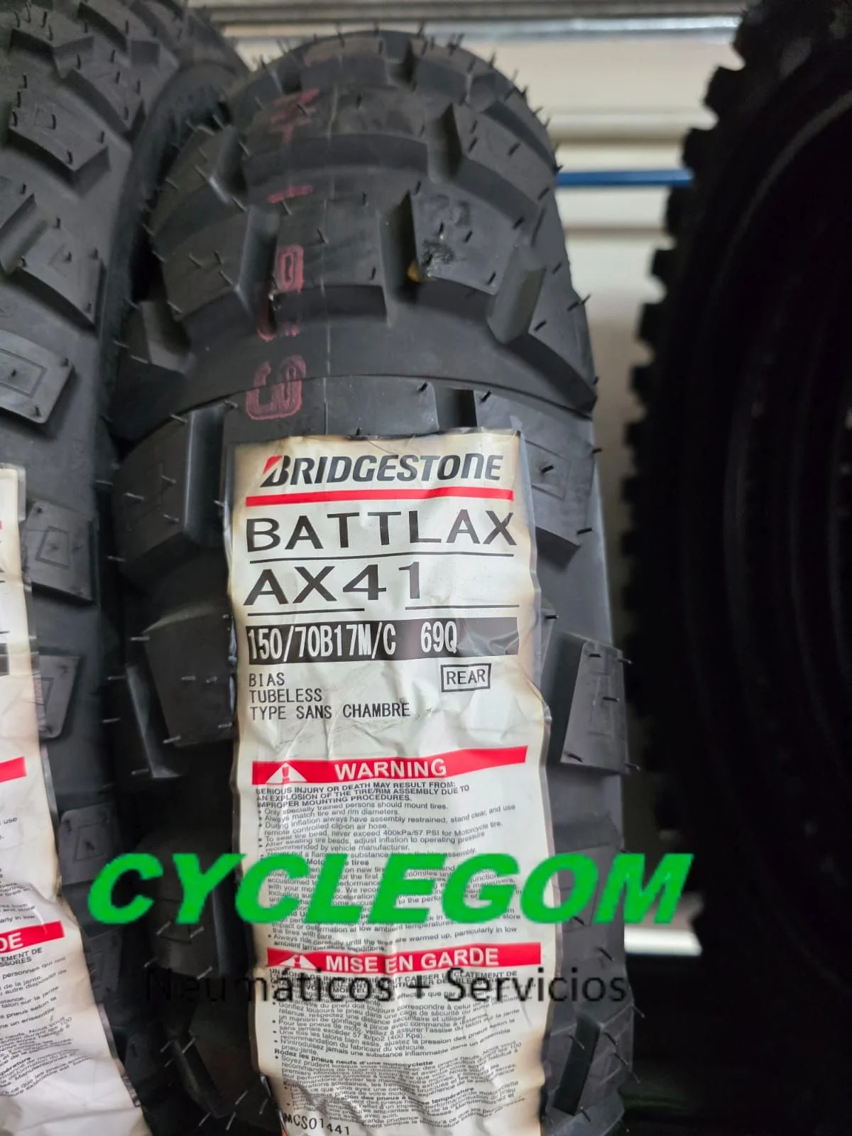 CUBIERTA 150/70/B17 BRIDGESTONE ADVENTURECROSS AX41 Trasera