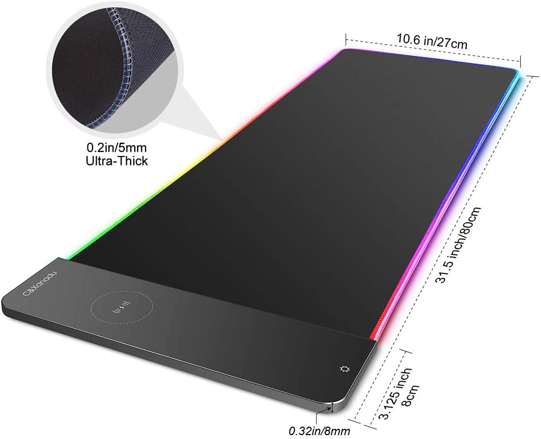 Mousepad Gamer Philips L604 Rgb XL Carga Inalámbrica Negro - Imagen 3