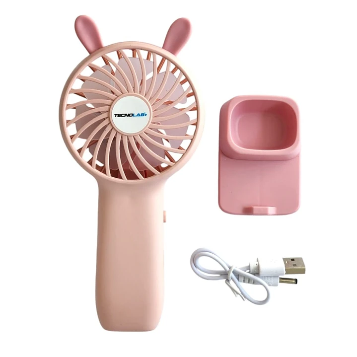Mini Ventilador De Mano Tecnolab Portatil TL672 Rosa - Imagen 5