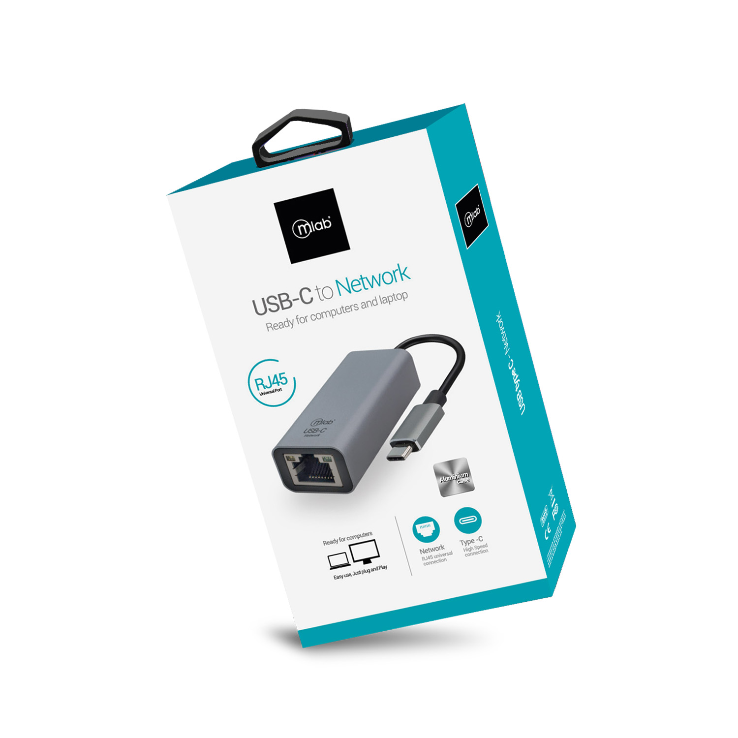 Adaptador Hub Usb Tipo C Rj45 Microlab - Imagen 3