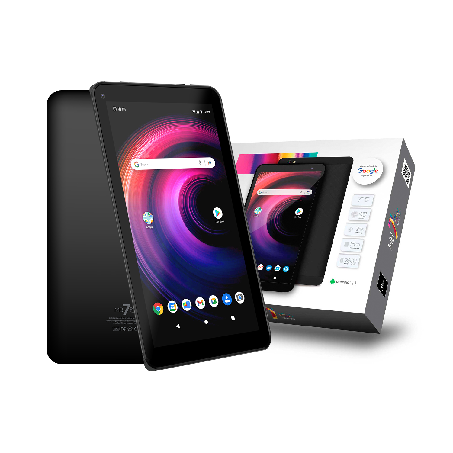 Tablet Microlab MB7 Plus Multimedia 7 Pulgadas 16gb Rom 2gb Ram Wifi Negro - Imagen 4