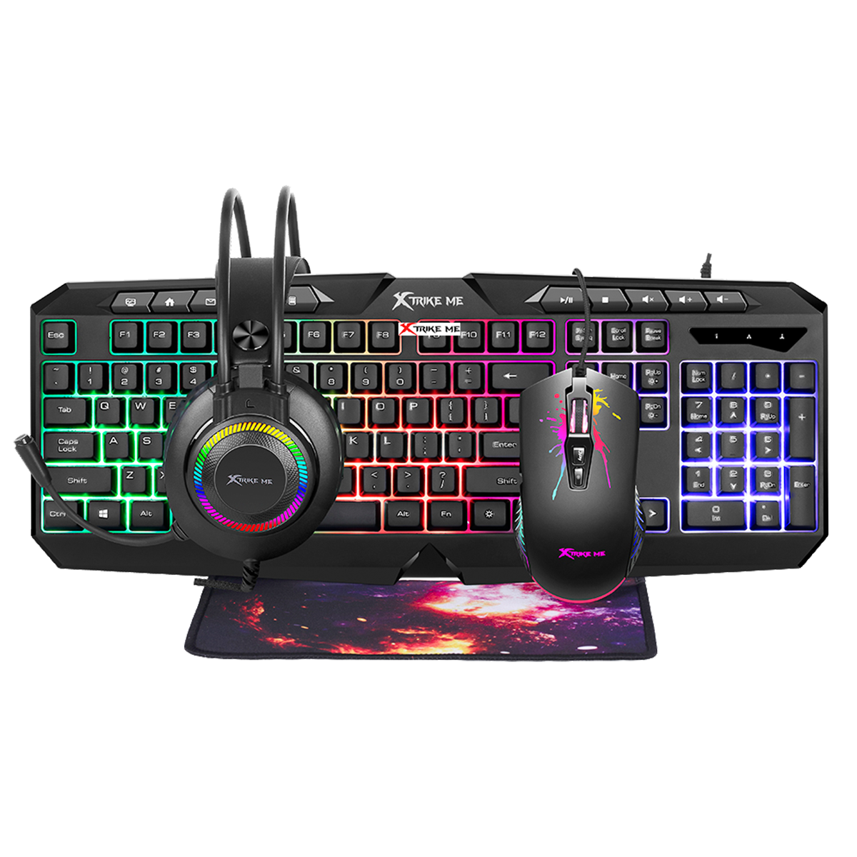 Kit Gamer 4 en 1 Xtrike Me Cmx-410 Teclado + Mouse + Audífonos + Mousepad - Imagen 2