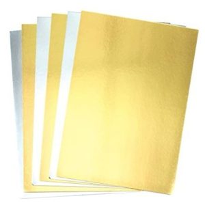Cartulina Metalizada/Espejo – 70X100cm 250g Dorada Y Plateada
