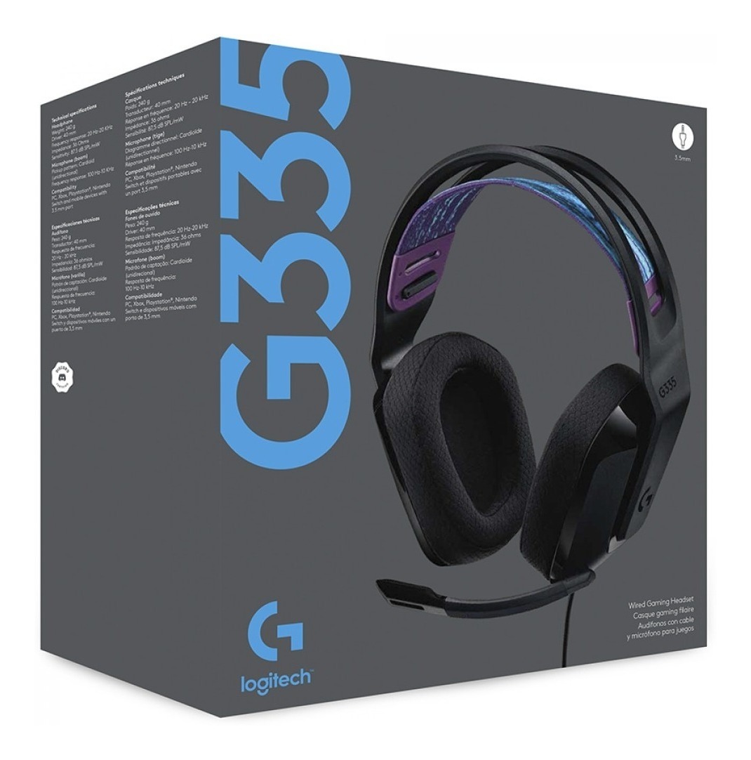 Audifonos Gamer Logitech Logitech G335 Pc Ps4 Switch Xbox Negro - Imagen 5