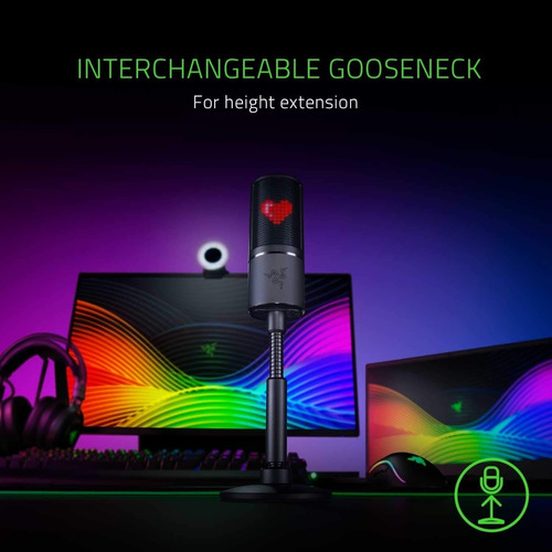 Micrófono Streamer Razer Seiren Emote Emoticon Negro - Imagen 7