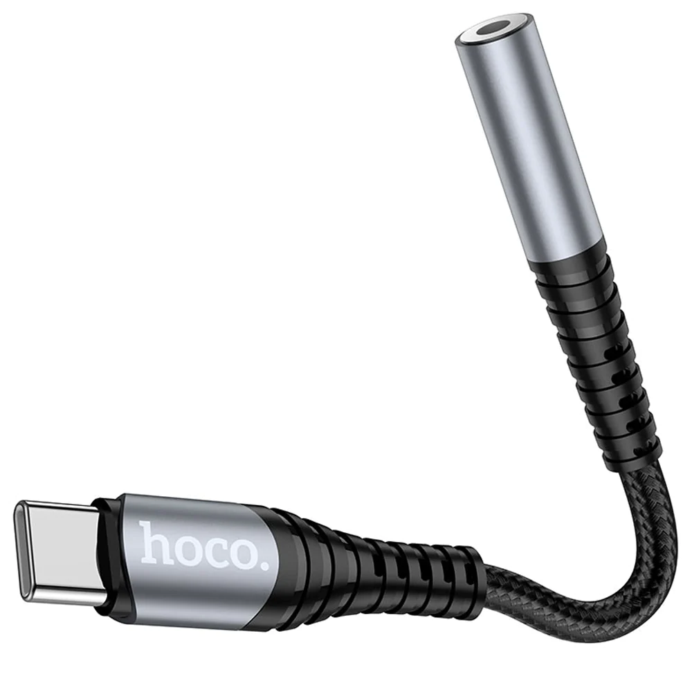 Adaptador Convertidor de Audio Tipo C a 3.5mm Hoco Ls33 Gris - Imagen 6