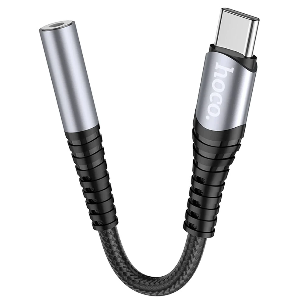 Adaptador Convertidor de Audio Tipo C a 3.5mm Hoco Ls33 Gris - Imagen 5