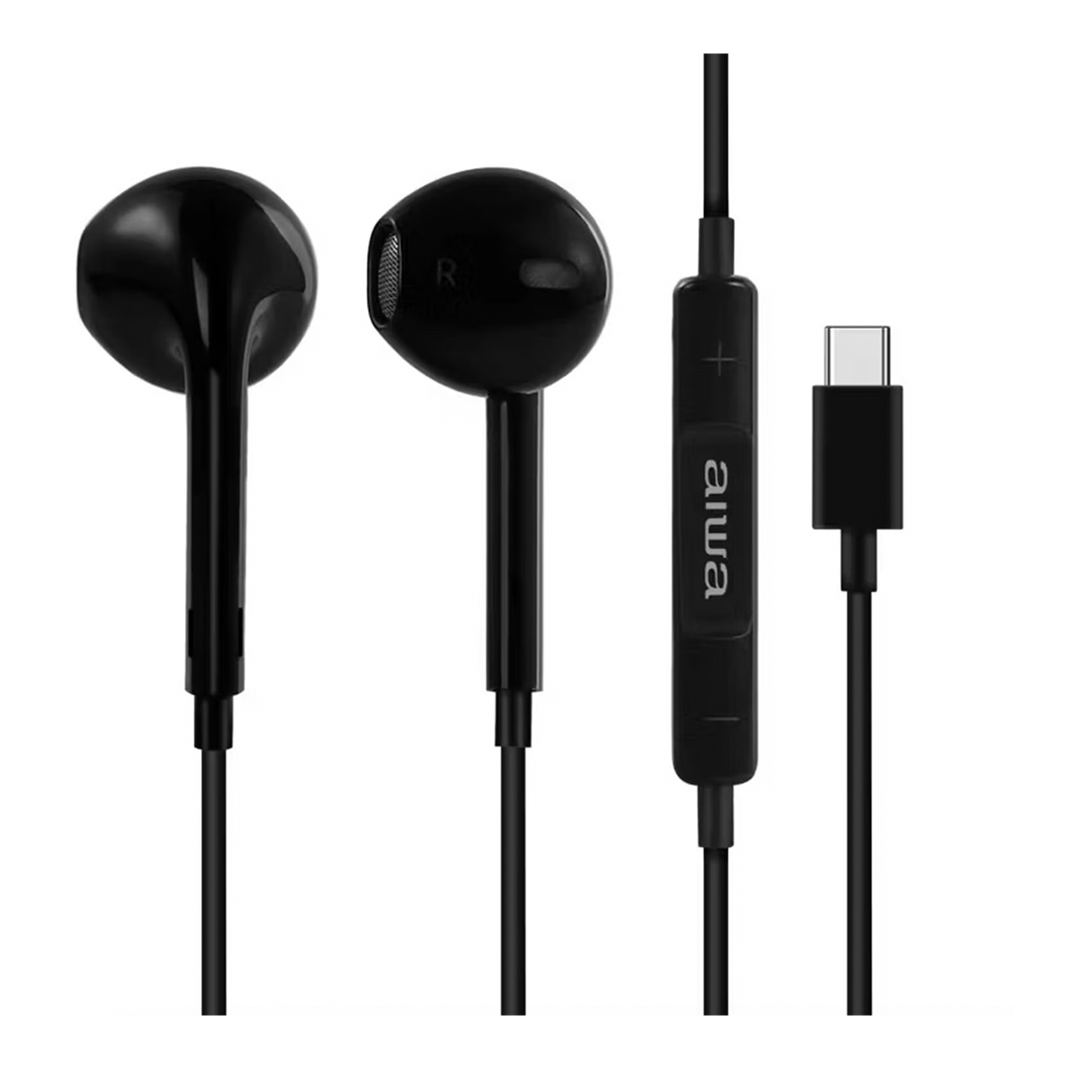 Audifonos In Ear Aiwa Conector Tipo C Aw-TC113n Negro - Imagen 2