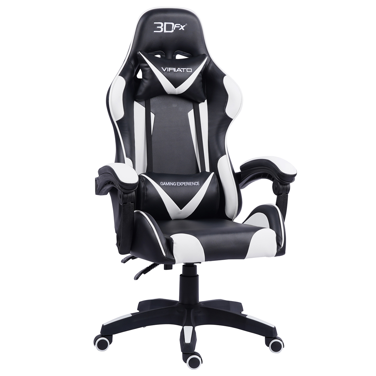 Silla Gamer Ergonomica 3dfx Viriato Negro Blanco - Imagen 2