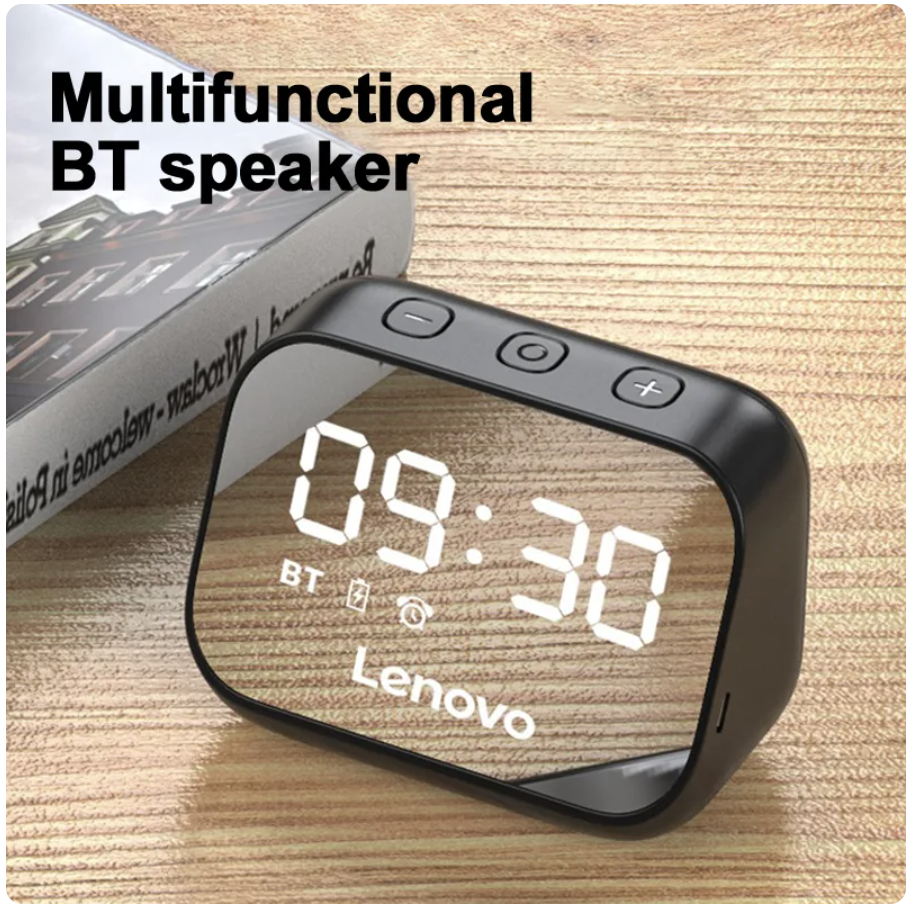 Parlante Bluetooth Lenovo TS13 Reloj Despertador Digital Negro - Imagen 6
