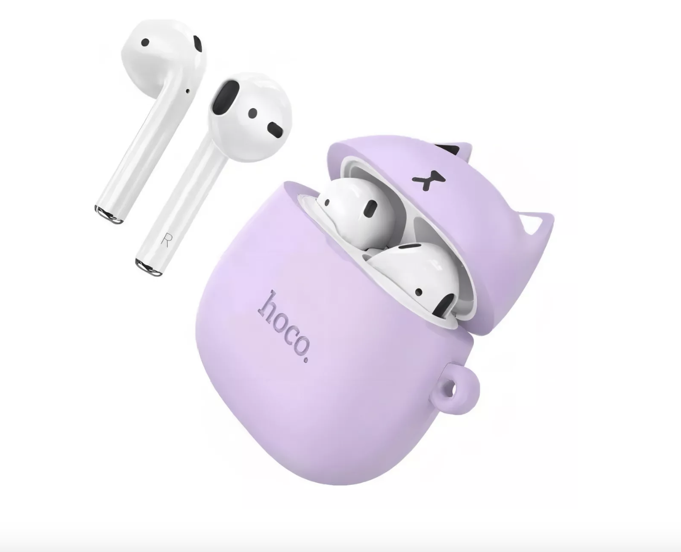 Audífonos Bluetooth Hoco Ew45 Tws Violeta - Imagen 2