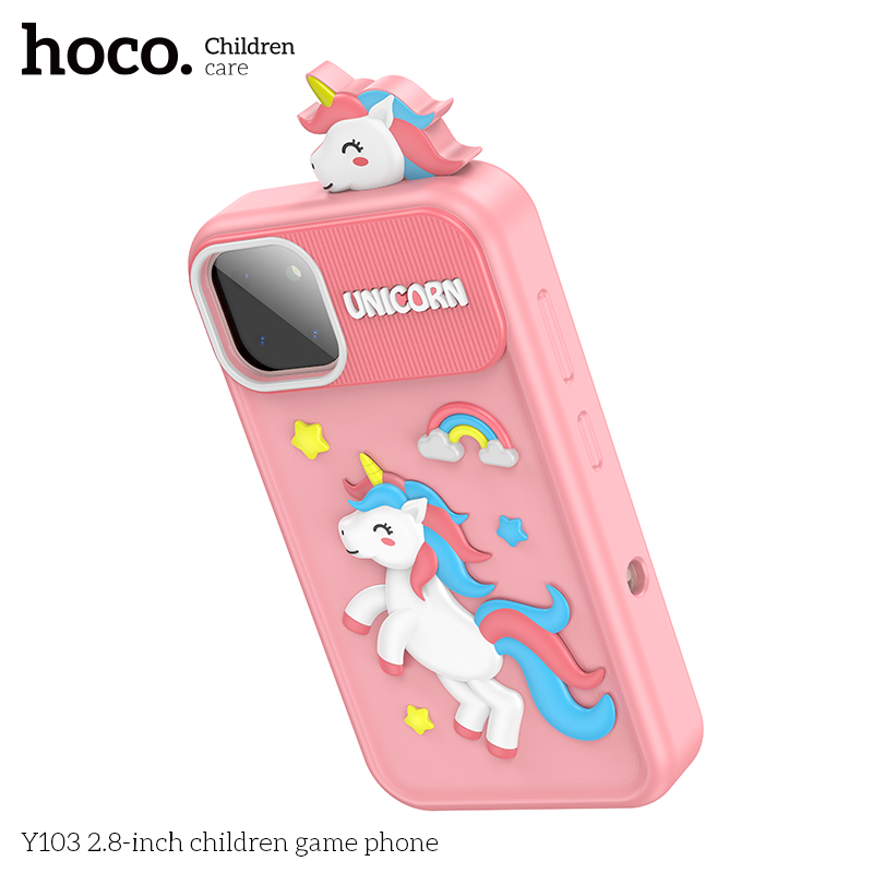 Telefono Celular Gamer Para Niños Hoco Y103 Rosado - Imagen 4