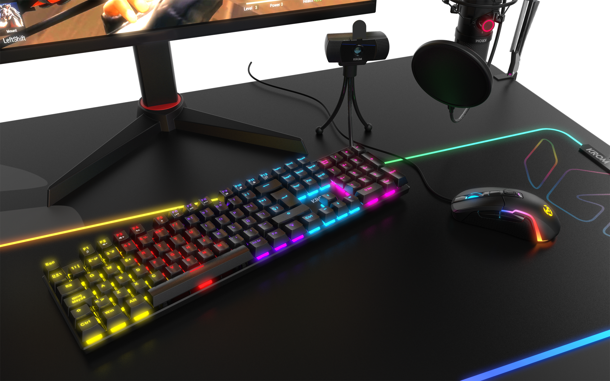 Teclado Gamer Mecánico Krom Kasic Rgb Negro - Imagen 7