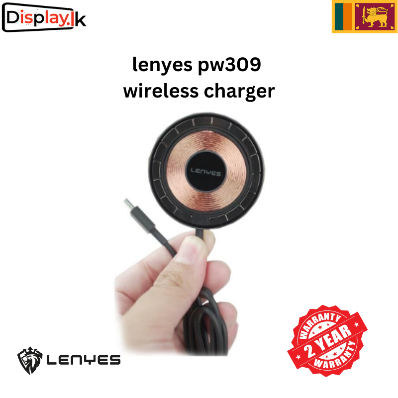 Cargador Inalámbrico Lenyes Pw309 Tipo C 15w Negro - Imagen 3