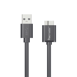 Cable Tecmaster Usb-A 3.0 A Micro-B 3.0 Super Speed Gris