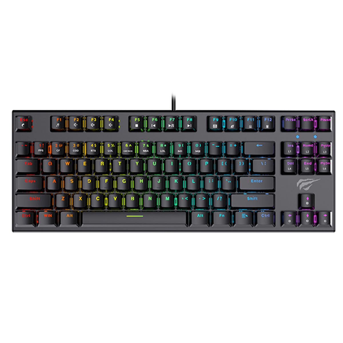Teclado Gamer Mecanico Gamenote Rgb Kb857l Outemu Blue Negro - Imagen 2