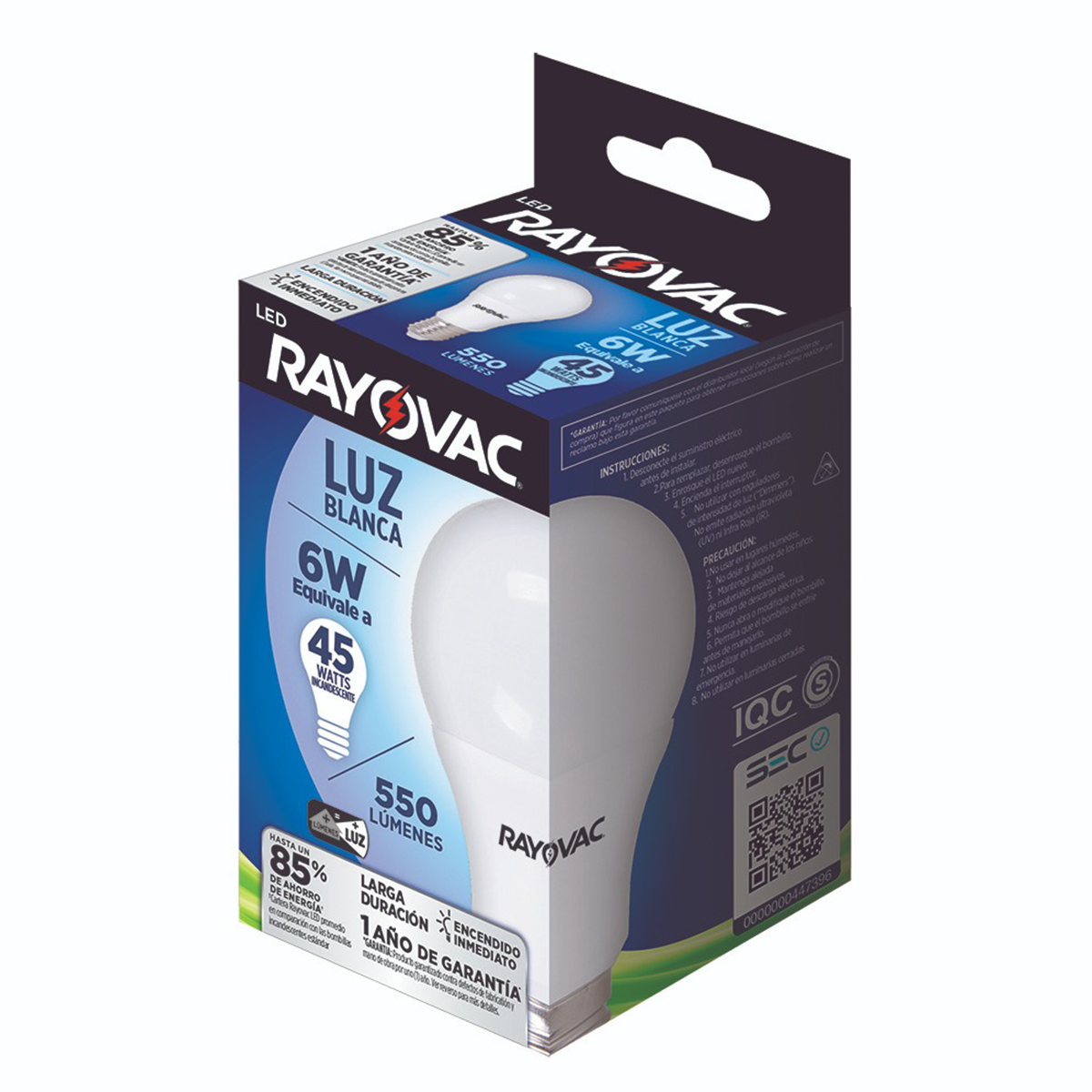 Ampolleta Rayovac Led E27 6w Luz Blanca - Imagen 2