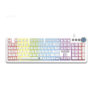 Teclado Gamer Mecánico Fantech Max Core Mk852 Space Edition Blanco