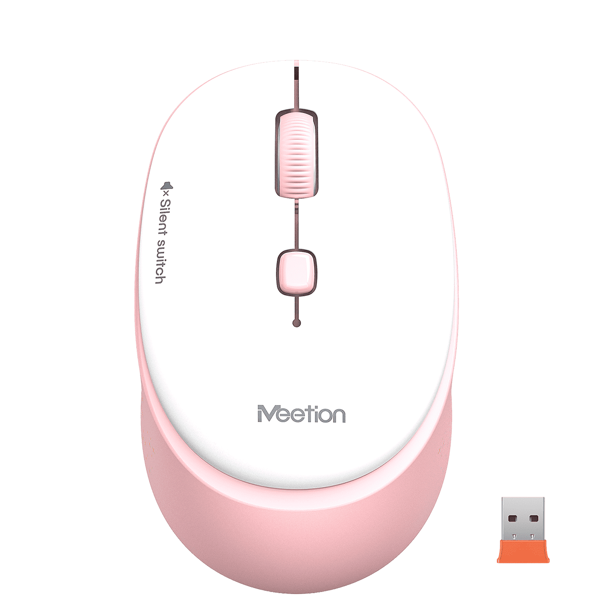 Mouse Inalambrico Wireless Silencioso Meetion R571 Color Rosa - Imagen 2