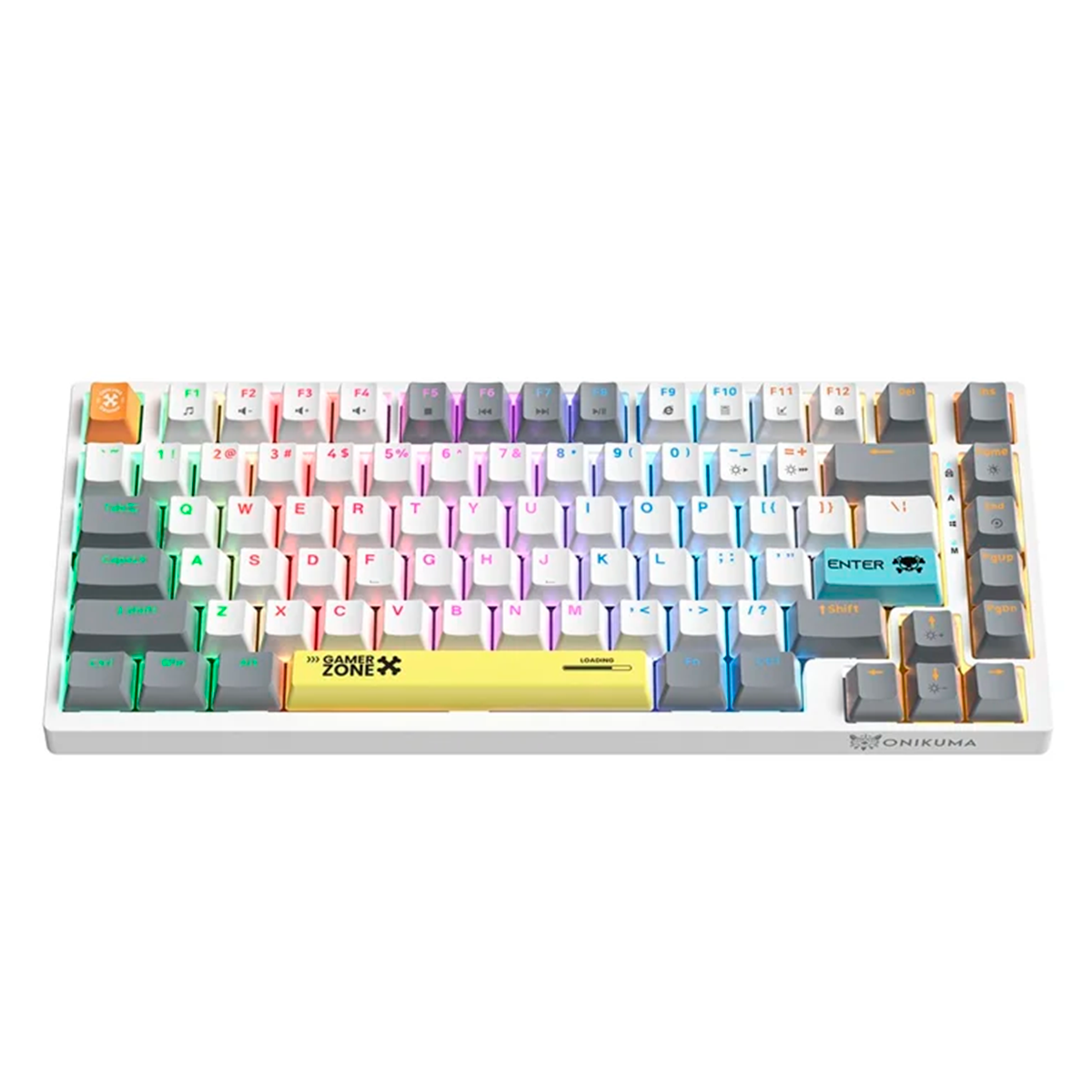 Teclado Gamer Mecanico Onikuma G58 Rgb 82 Teclas Ingles Blanco - Imagen 2