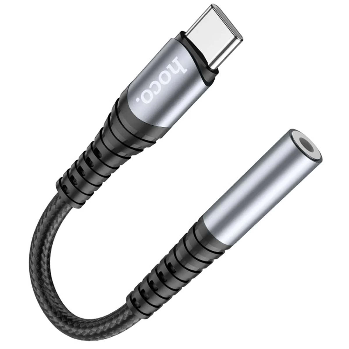 Adaptador Convertidor de Audio Tipo C a 3.5mm Hoco Ls33 Gris - Imagen 2