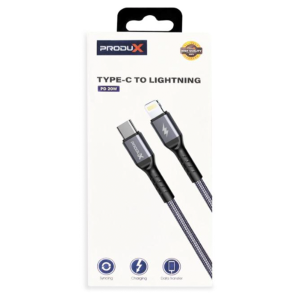 Cable Tipo C a Lightning Iphone Ipad Produx 27w Negro
