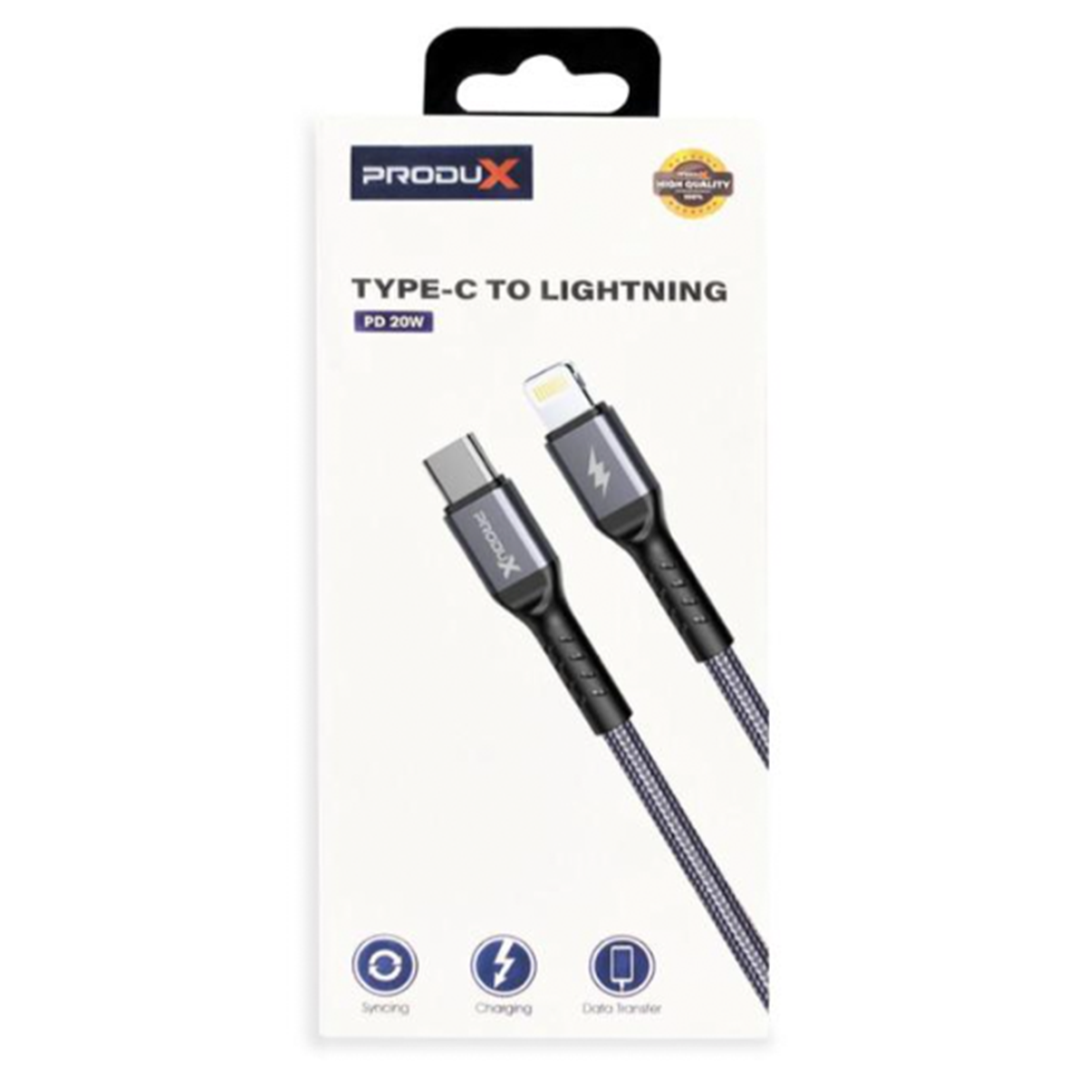 Cable Tipo C a Lightning Iphone Ipad Produx 27w Negro - Imagen 2
